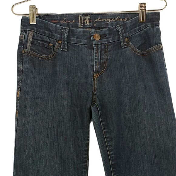 iT Jeans Womens Size 27 Diva Flared Low Rise Dark Wash Stretch 26x32 - Picture 3 of 12